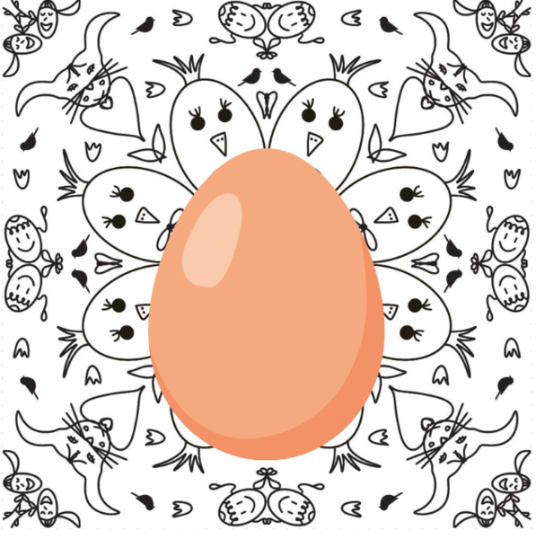 Wielkanocna mandala do kolorowania