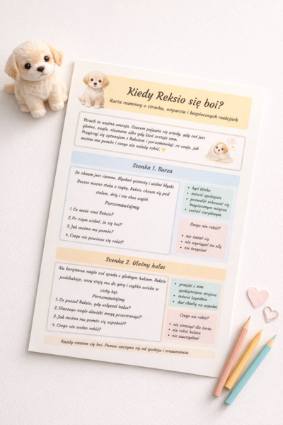 Kiedy Reksio się boi? – karta rozmowy