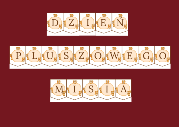 DZIEŃ PLUSZOWEGO MISIA – biblioteka – świetlica – GIRLANDA – gazetka - wersja 3