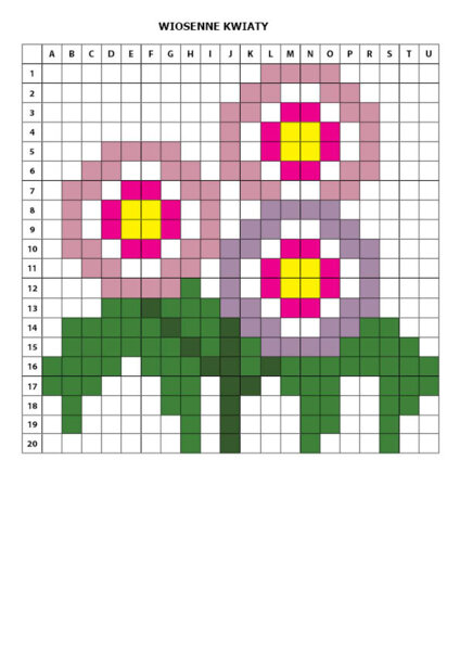 Kodowanka Wiosenne Kwiaty