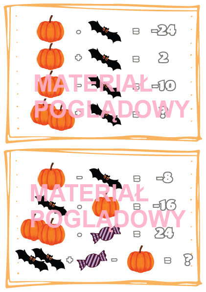 Zagadki logiczne w zbiorze liczb całkowitych Halloween