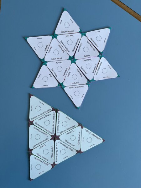 Trimino - bohater - lektura oraz lektura - autor - powtórka E8