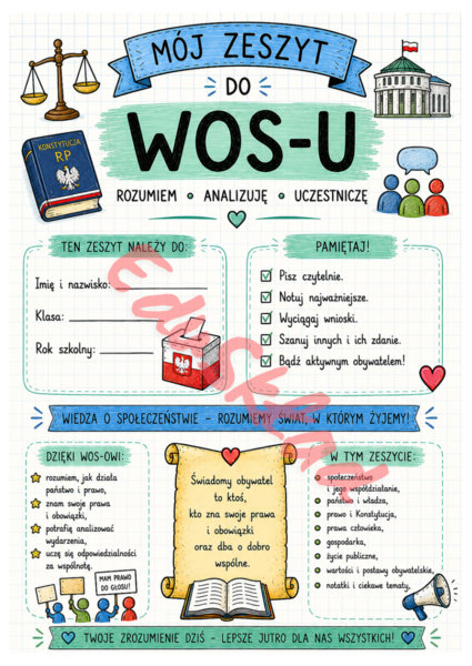 🏛️ Zadbaj o zeszyt – Wiedza o społeczeństwie (WOS)