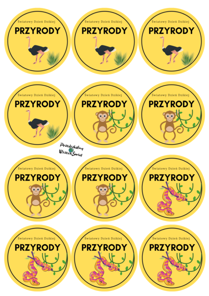 Dzień Dzikiej Przyrody - odznaki