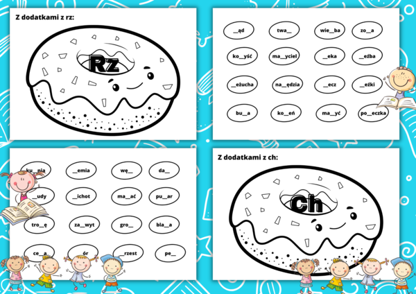 Tłusty czwartek. Ortograficzne pączki - h, ch, u, ó, rz, ż.