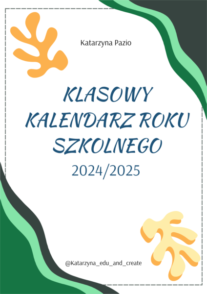 Klasowy kalendarz roku szkolnego 2024/2025