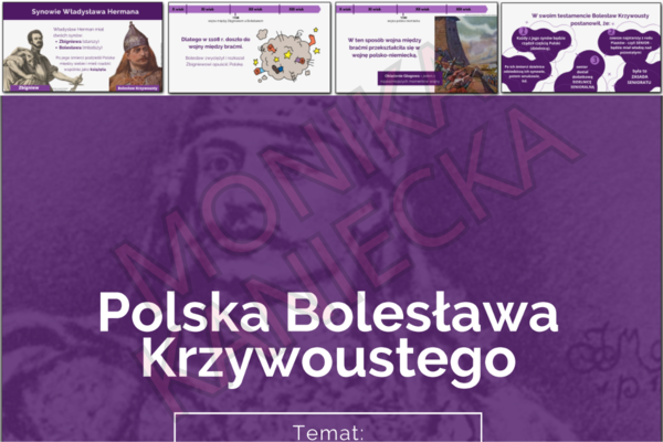 Polska Bolesława Krzywoustego - prezentacja historia klasa 5