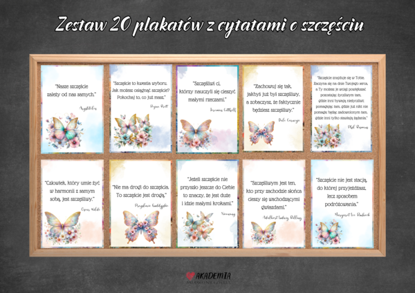 Plakaty z cytatami o szczęściu