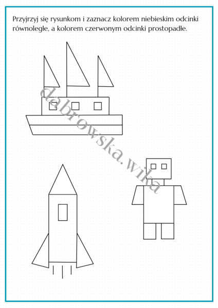 Proste prostopadłe i równoległe - geometria na wesoło