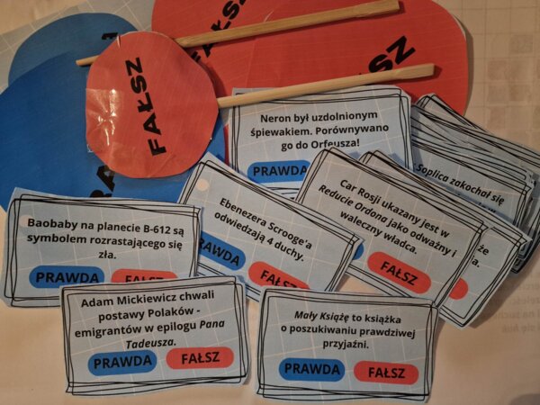 Prawda - fałsz, lektury klasa 8
