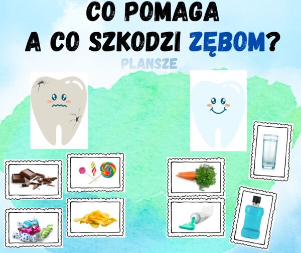 Produkty, które szkodzą lub pomagają zębom.