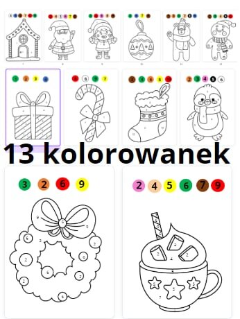 Świąteczne kolorowanki do przedszkola i na świetlicę