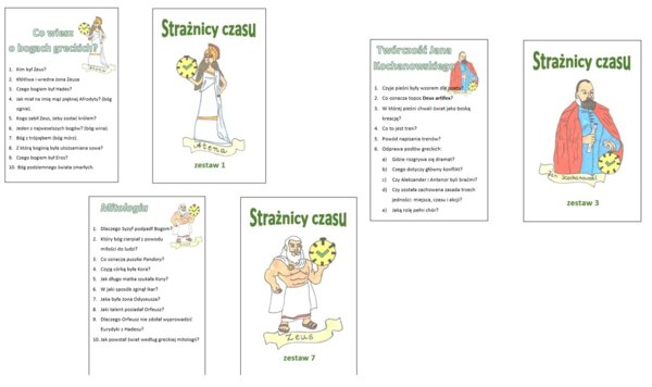 Strażnicy czasu - mini karty do kreatywnych powtórek z j. polskiego