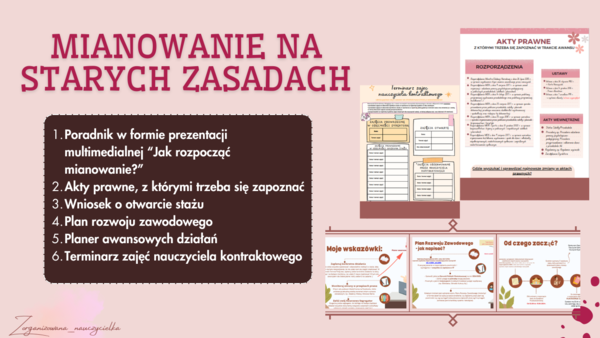 Mianowanie na starych zasadach - poradnik + zestaw dokumentów NA START