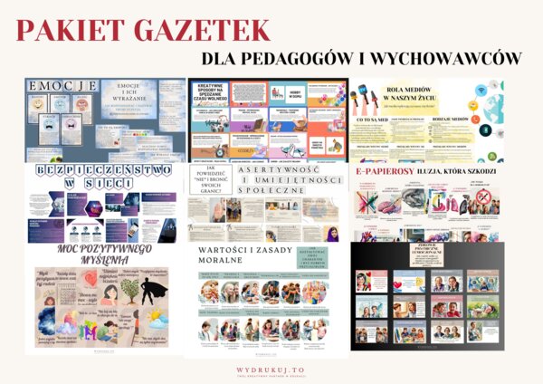 PAKIET GAZETEK NA CAŁY ROK SZKOLNY DLA PEDAGOGÓW I WYCHOWAWCÓW - 10 ZESTAWÓW