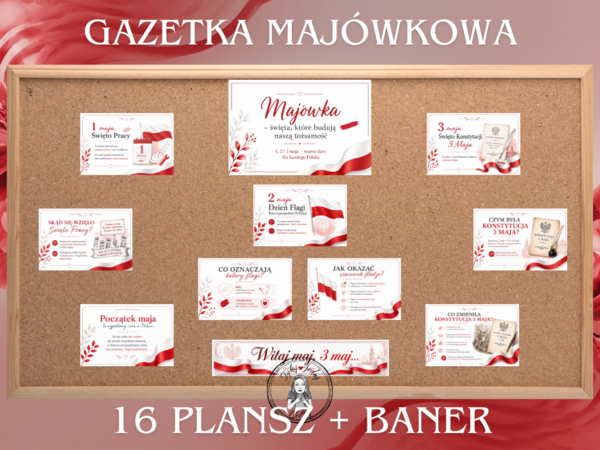 Majówka w szkole – gazetka 1, 2, 3 maja