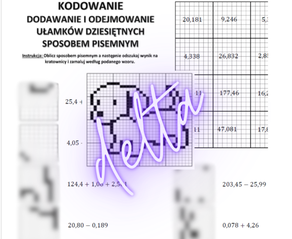 Kodowanie dodawanie i odejmowanie ułamków dziesiętnych sposobem pisemnym