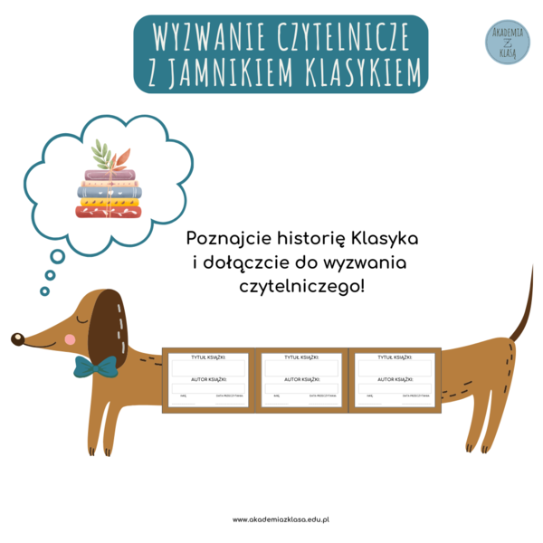 WYZWANIE CZYTELNICZE Z JAMNIKIEM KLASYKIEM na rok szkolny 2025/2026