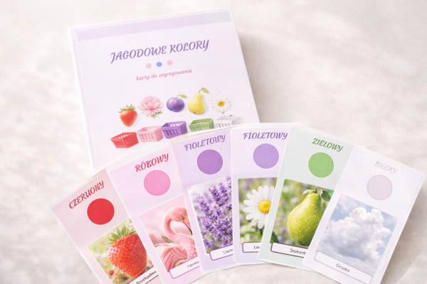 Jagodowe kolory – karty do segregowania