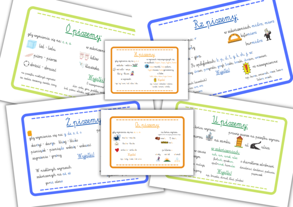 Plansze, wklejki - ortografia