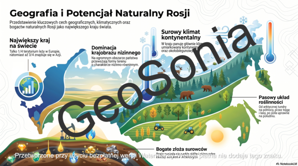 Zróżnicowanie przyrodnicze Rosji geografia klasa 6 sketchnotka