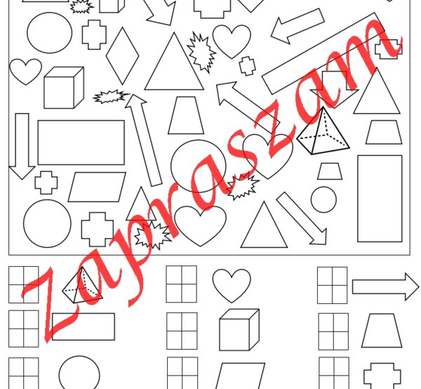 Znajdź i policz przedmioty. / figury