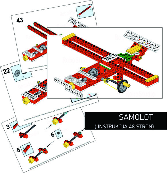 Instrukcja LEGO ® Education Maszyny Proste (nr 9689)- samolot, robotyka dla dzieci