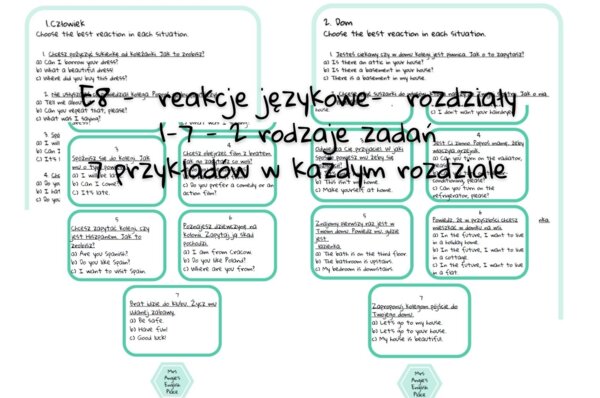 E8 - reakcje językowe - mini zestaw