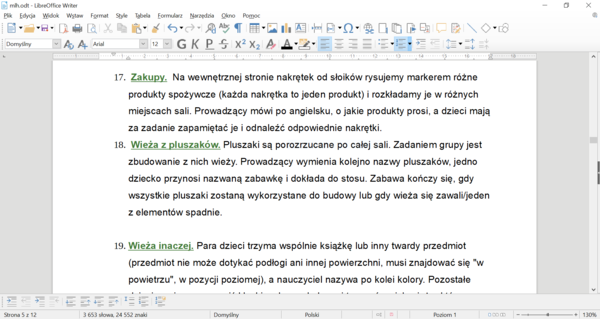40 ciekawych zabaw ruchowych i sensorycznych dla przedszkolaków. Po polsku, angielsku i w innych językach.