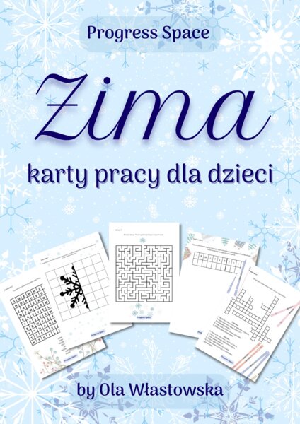 Zestaw kart pracy dla dzieci - Zima