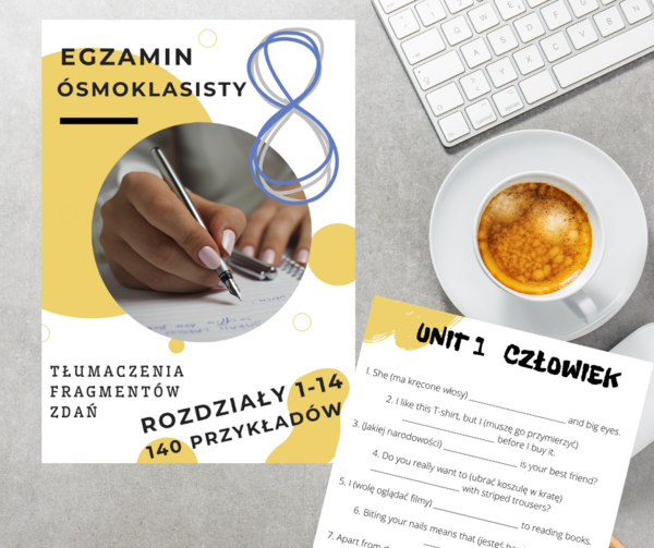 Tłumaczenia fragmentów zdań dla klas 7-8. Rozdziały 1-14: repetytorium ósmoklasisty