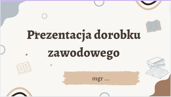 Prezentacja-awans zawodowy-nauczyciel mianowany-język polski/szablon