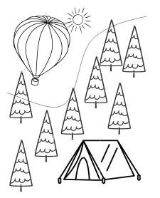 Wakacyjna kolorowanka - góry XXL - 9 CZĘŚCI