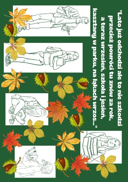 Gazetka na rozpoczęcie roku szkolnego "Lato już odchodzi..."