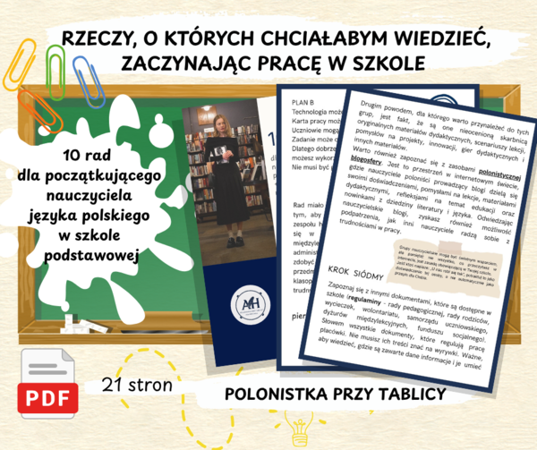 E-book "10 rad dla początkującego nauczyciela języka polskiego w szkole podstawowej" Pierwsza praca polonisty