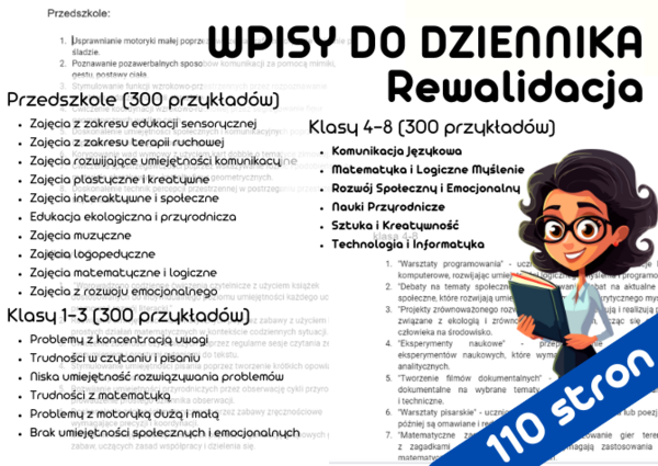 Wpisy do Dziennika - rewalidacja gotowce, przykłady, inspiracje
