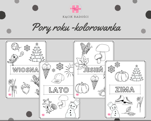 Pory roku - kolorowanka