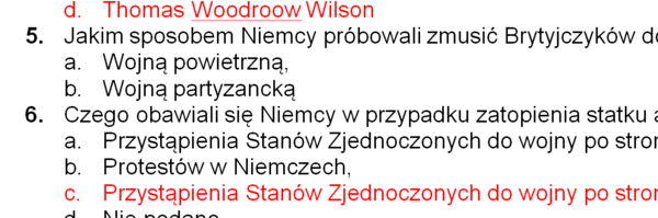 Zakończenie I wojny światowej - film, karta pracy z mapą