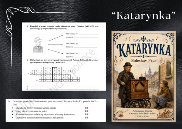 Sprawdzian po omówieniu lektury "Katarynka" + odpowiedzi