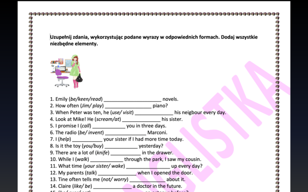 MEGA POWTÓRKA PRZED EGZAMINEM ÓSMOKLASISTY- Budowanie fragmentów AŻ 100 zdań z podanych elementów