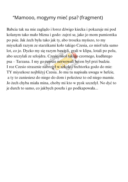 Występ na DZIEŃ MATKI. "Mamooo, mogymy mieć psa? - autorski tekst humorystyczny w gwarze śląskiej (na występ, konkurs).