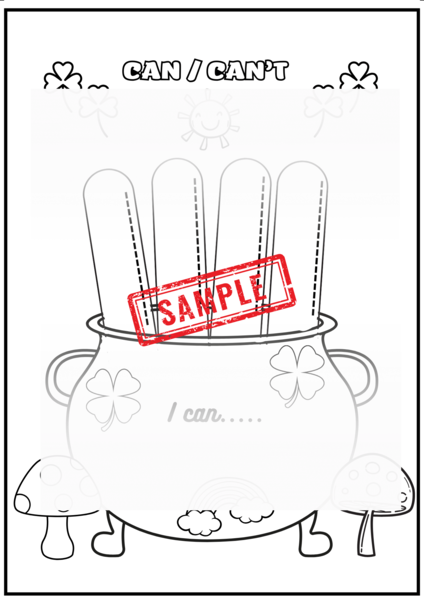 CAN/CAN'T - karta pracy/ wklejka