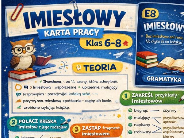 Karta pracy - IMIESŁOWY- (6-8)