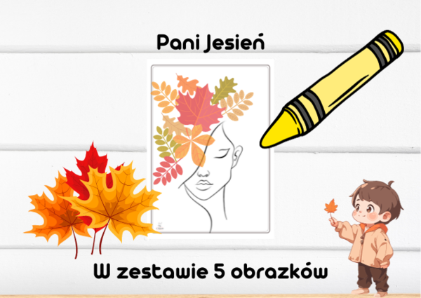 Pani Jesień - pomysł na pracę plastyczną