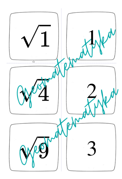 Memory "Pierwiastki kwadratowe"