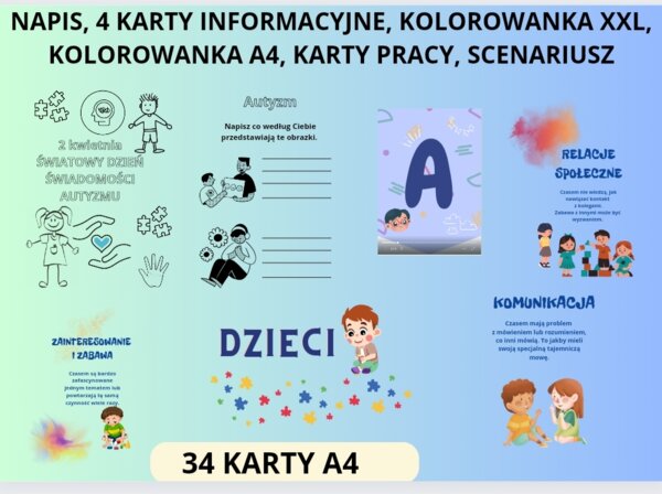 ŚWIATOWY DZIEŃ ŚWIADOMOŚCI AUTYZMU- PAKIET