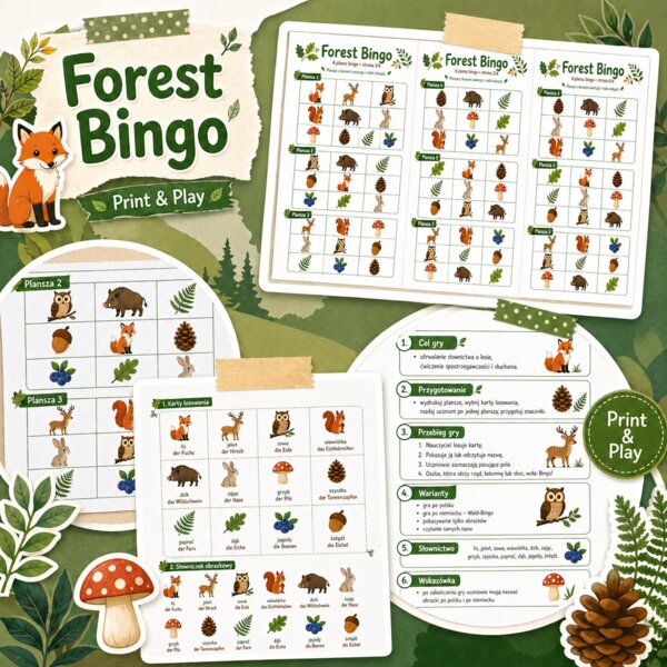 Gra. Forest Bingo