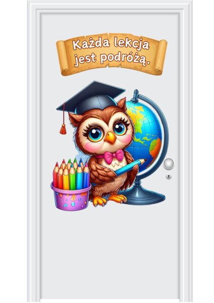 Dekoracja na drzwi KAŻDA LEKCJA JEST PODRÓŻĄ - pdf