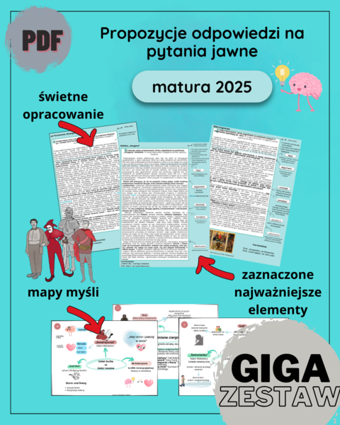 Pytania jawne MATURA 2025 (opracowania + mapy myśli)