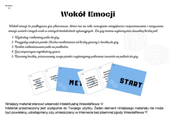 Podłogowa gra planszowa - Wokół Emocji